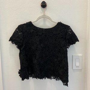 Milly Black Floral Top